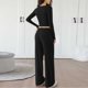 thumbnail image 5 of TaTaai Women's Home Wear Set, Long Sleeve Round Neck Top with Drawstring Pocket Pants, Soft Two Piece Matching Outfit for Casual Daily Lounge Gift, 5 of 8