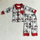 thumbnail image 1 of Conjunto de pijama de manga larga con botones para niños, ropa de dormir de Papá Noel, pantalones con estampado de vaca, ropa infantil, venta al por mayor, 1 of 2
