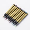thumbnail image 3 of TFixol10 Colors Metallic Brush Pen Art Marker for Black Paper Rock Painting Card Making Scrapbooking Calligraphy Lettering, 3 of 7