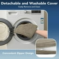 thumbnail image 4 of Chair Cushions for Dining Chairs, Non Slip Chair Pads with Ties and Washable Covers, Memory Foam Kitchen Chair Cushions Set of 4, 16"X16"X2.5", Khaki, 4 of 11