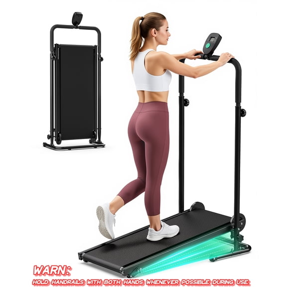 Akluer Non-Electric Treadmill for Woman Female, Portable Walking Pad for Home Office, Quiet Fitness Equipment for Jogging
