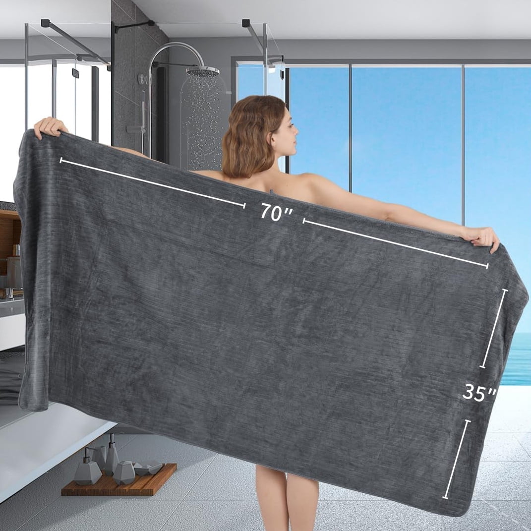 35x70 Inches Extra Large Bath Towels, Cotton Bathroom Towels, Super Soft and Absorbent - 4 Colors