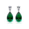 thumbnail image 2 of KIERA COUTURE Emerald Pear Drop Earring, 2 of 4