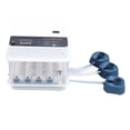 thumbnail image 2 of Incubadora de huevos, luz LED automática ajustable, fuente de alimentación doble, simulador de incubación pequeño para pollo blanco, enchufe europeo de 220V, 10 Uds., 2 of 10
