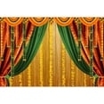 thumbnail image 4 of SUNOLIFE 5x3ft,India Pooja Backdrops Puja Ganpati Traditional Mehndi Photography Background Diwali Marigold Garlands Table Banner for Wedding Party Decor, 4 of 4