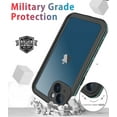 thumbnail image 5 of for iPhone 13 Case Waterproof Shockproof Dustproof Full-Body Sturdy with Camera Lens Protector and Built-in Screen Protector,Underwater Full Sealed Cover Protective for iPhone 13 (Teal), 5 of 13