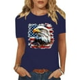 thumbnail image 2 of successthop 4th of July T Shirt for Women Bird Plus Size Anniversary Shirts Festival Top Crewneck Short Sleeve Clothes, 2 of 8