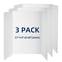 Trifold Poster Board Foam Core - 3 Pack - Large Poster Foam Board, Acid Free, Double Sided, Posterboard Foamboard for Mounting, Prints, Art, Display, Presentation and Projects
