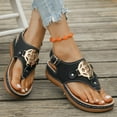 thumbnail image 2 of THDHVS Womens Wedge Sandals,Comfortable Sandals for Women,Women's Fashion Casual Summer Beach Fish Mouth Flip Flops Wedge Heel Sandals Black, 2 of 9