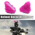 thumbnail image 2 of Unique Bargains Pair Bicycle Motorcycle Self Adhesive Plush Cat Ears Shape for Helmet Decor Accessory Rose Red White, 2 of 6