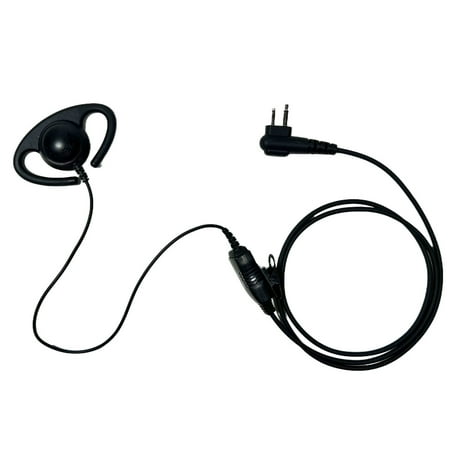 Adjustable D-Shape Earpiece 2 Pin Radio Headset Compatible for Motorola M1 Plug CP88 CP040 CP140 CP150 CP160 Walkie Talkies/Two Way Radios