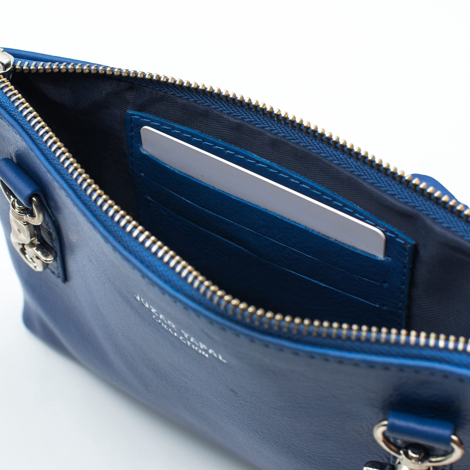 Leather Crossbody Bag Black Clip-on Everyday Purse Waist Bag for Women by Juzar Tapal Collection