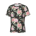 thumbnail image 3 of Rocae Rose Flowers for Men's Moisture-Wicking Crew Tee - T-Shirt for Sports, Outdoor Activities, and Casual Wear, 3 of 9