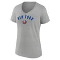 thumbnail image 2 of Women's Heathered Gray New York Islanders Team Arc V-Neck T-Shirt, 2 of 4