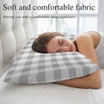 thumbnail image 5 of Grey Plaid Lumar Pillow Covers,Gradient Geometric Buffalo White Checkered Soft Breathable Throw Pillow Cases with Invisible Zipper,Decorative Pillowcase Pillows Protectors for Sofa Bed Chair 16"x24", 5 of 9