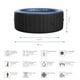 thumbnail image 4 of Tina Spa Hidromasaje Inflable Bergen 4 Comfort Mspa Para 4 Personas Ideal Para Jardin 180cm Negro, 4 of 11