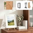 thumbnail image 6 of 8 x 10 Picture Frame with Mat, Resin Photo Frame for Wall Mount or Tabletop Display, Artwork, Prints and Decor, White, 6 of 6