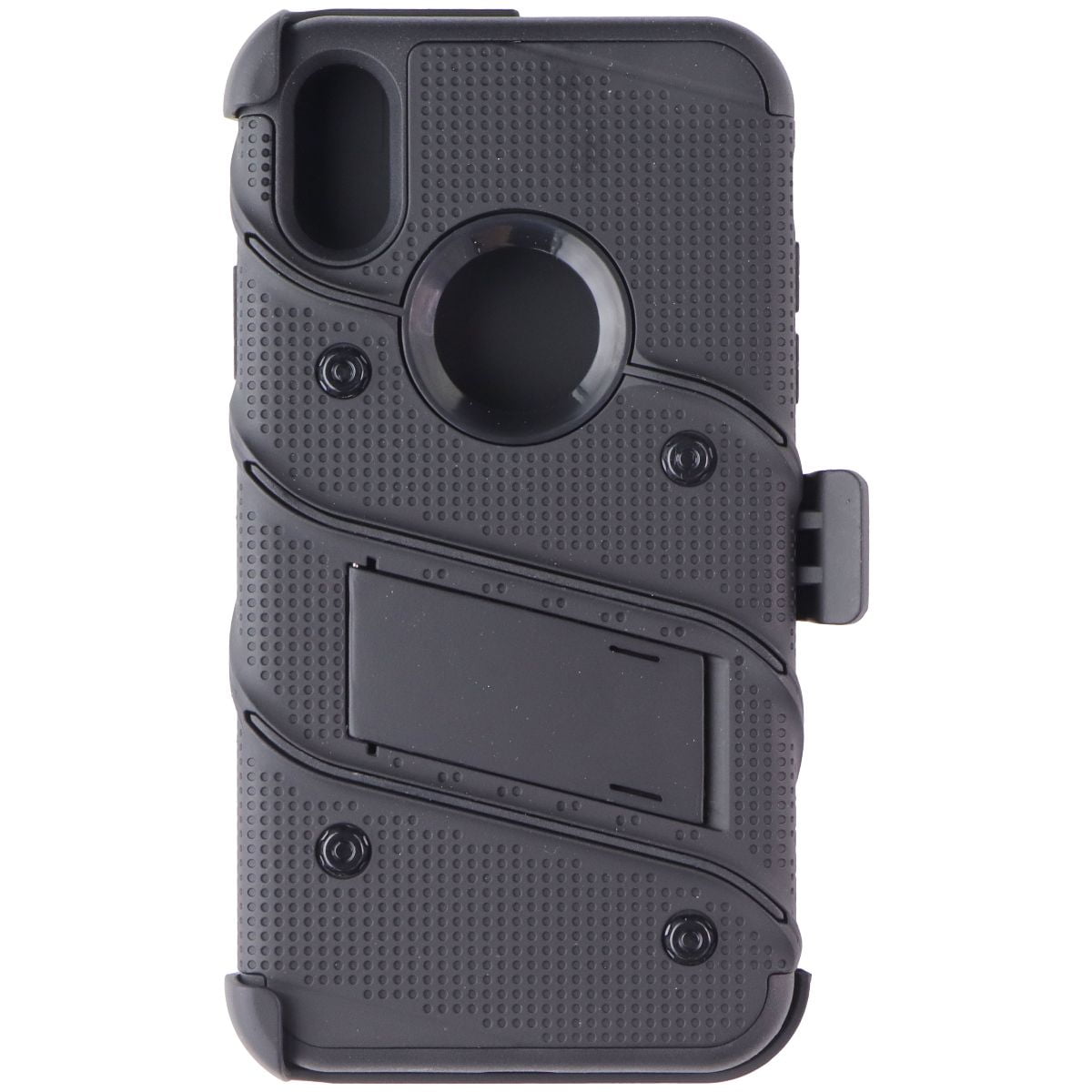 ZIZO Bolt Series for iPhone XR Case with Screen Protector Kickstand Holster Lanyard - Black