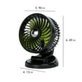 thumbnail image 3 of PATLOLLAV Car Fan USB Electric Car Cooling Fan with 360 Degree Adjustable That Plugs into Cigarette Lighter/Low Noise Automobile Vehicle Fan for Car Truck Van SUV RV Boat, 3 of 8