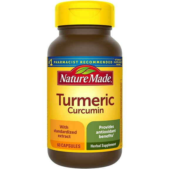 Nature Made Turmeric Curcumin, Provides Antioxidant Benefits, Standardized Extract 60 Capsules-3 Pack