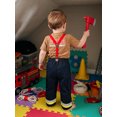 thumbnail image 5 of RUINIXCW Toddler Baby Boy Girl Firefighter Outfit Summer Clothes Kids Firefighter Costume Short Sleeve T-shirt Suspender Pants Overalls Halloween Birthday Outfits, 5 of 10