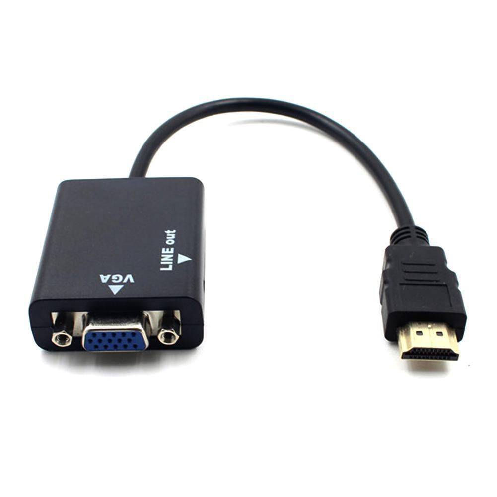 Vga To Hdmi Converter 1080p Hd Adapter With Audio Cable For Hdtv Pc Laptop Tv H1R1