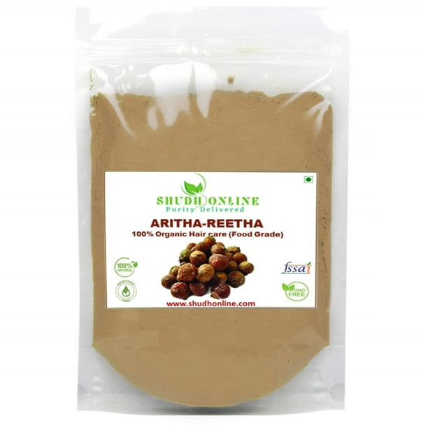 Homeda Reetha Polvo para cabello Jabón orgánico Nueces en polvo para cabello (17 oz - 500 g) Polvos de baño indios puros - Polvos Aritha para el crecimiento del cabello | Champú de bayas de jabón -
