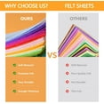 thumbnail image 3 of 40PCS Felt Fabric Sheets Craft - 6"x 6" Assorted Colors - 1mm Thick Square Nonwoven Felt Fabric for Crafts DIY, 3 of 8