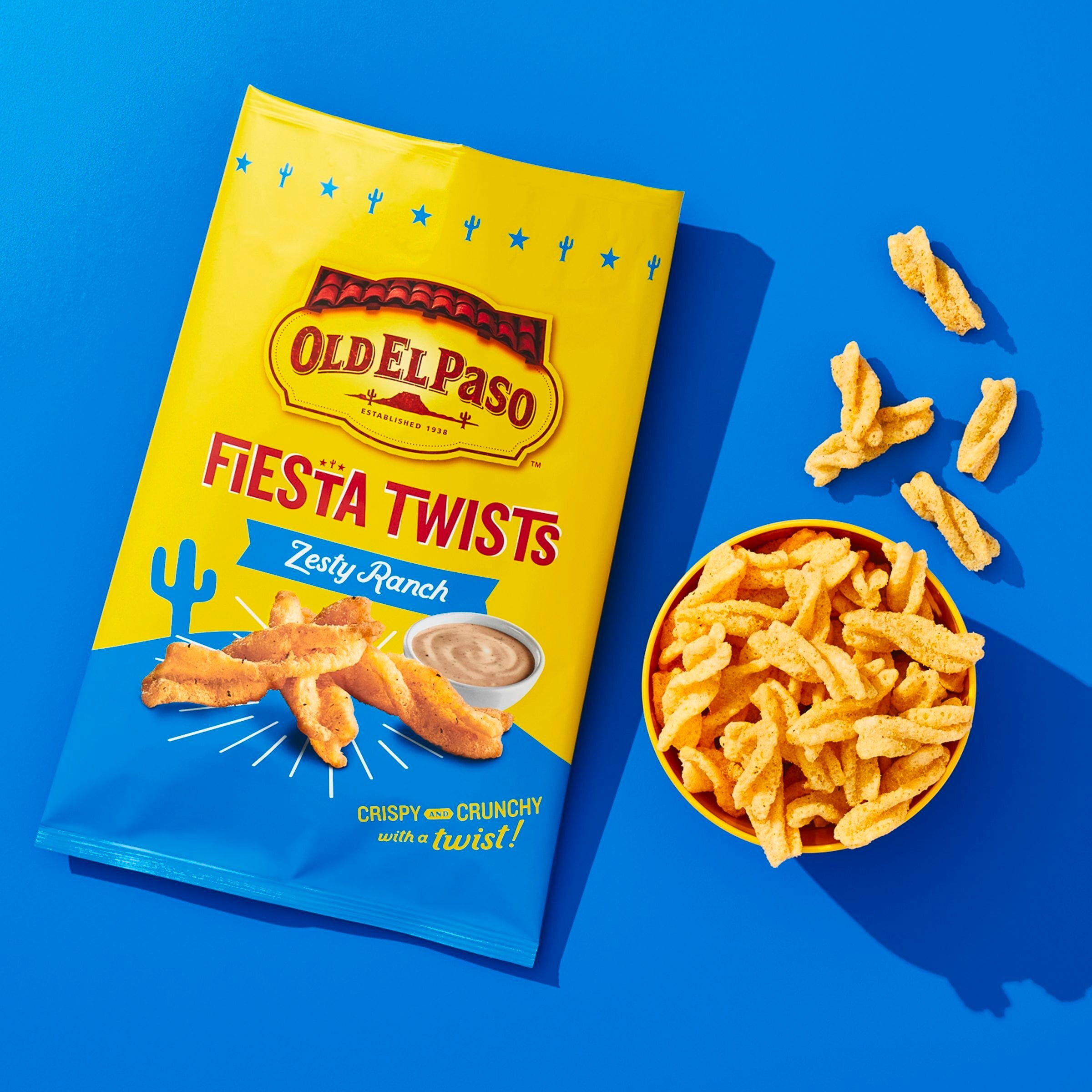 Old El Paso Fiesta Twists, Zesty Ranch, Crispy Corn Snacks, 5.5 oz