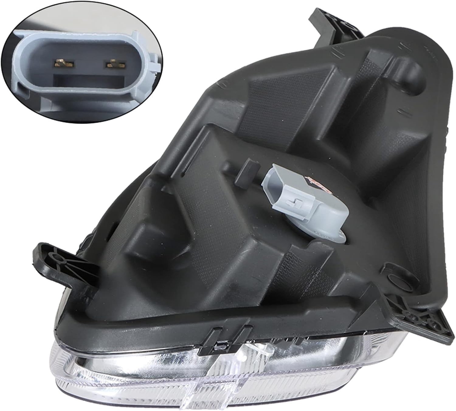 Genrics Fog Lights Assembly Replacement for 2018 2019 2020 Chevrolet Equinox Clear Lens with Bulbs + Bezel Front Driving Fog Light Right Side(Passenger Side)