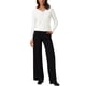 thumbnail image 2 of INSPIRAR CHIC Blusa de Mujer Otoño Invierno de Manga Larga Cuello en V Elegante de Punto Acanalado XL Blanca, 2 of 6