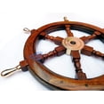 thumbnail image 5 of Nagina International Deluxe Nautical Heavy Brass Handle Ship Wheel | Wall Hanging | Numerals | Vintage Gift (18 Inches), 5 of 6