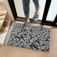 thumbnail image 2 of Black Boho Tribal Feathers Pattern Door Rugs,Washable Non Slip Door Mats Indoor,Decorative Door Mats,Entry Mat Indoor for Entrance,Bedroom,Kitchen,Bathroom,16"x24", 2 of 6