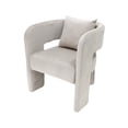 thumbnail image 2 of MUNDO IN MUEBLES Sillón Lipari 366 Greige | Sillón Moderno Tapizado en Tela Greige Suave y Resistente | Estructura de Madera Sólida | Cojines Acolchados y Extraíbles, 2 of 10