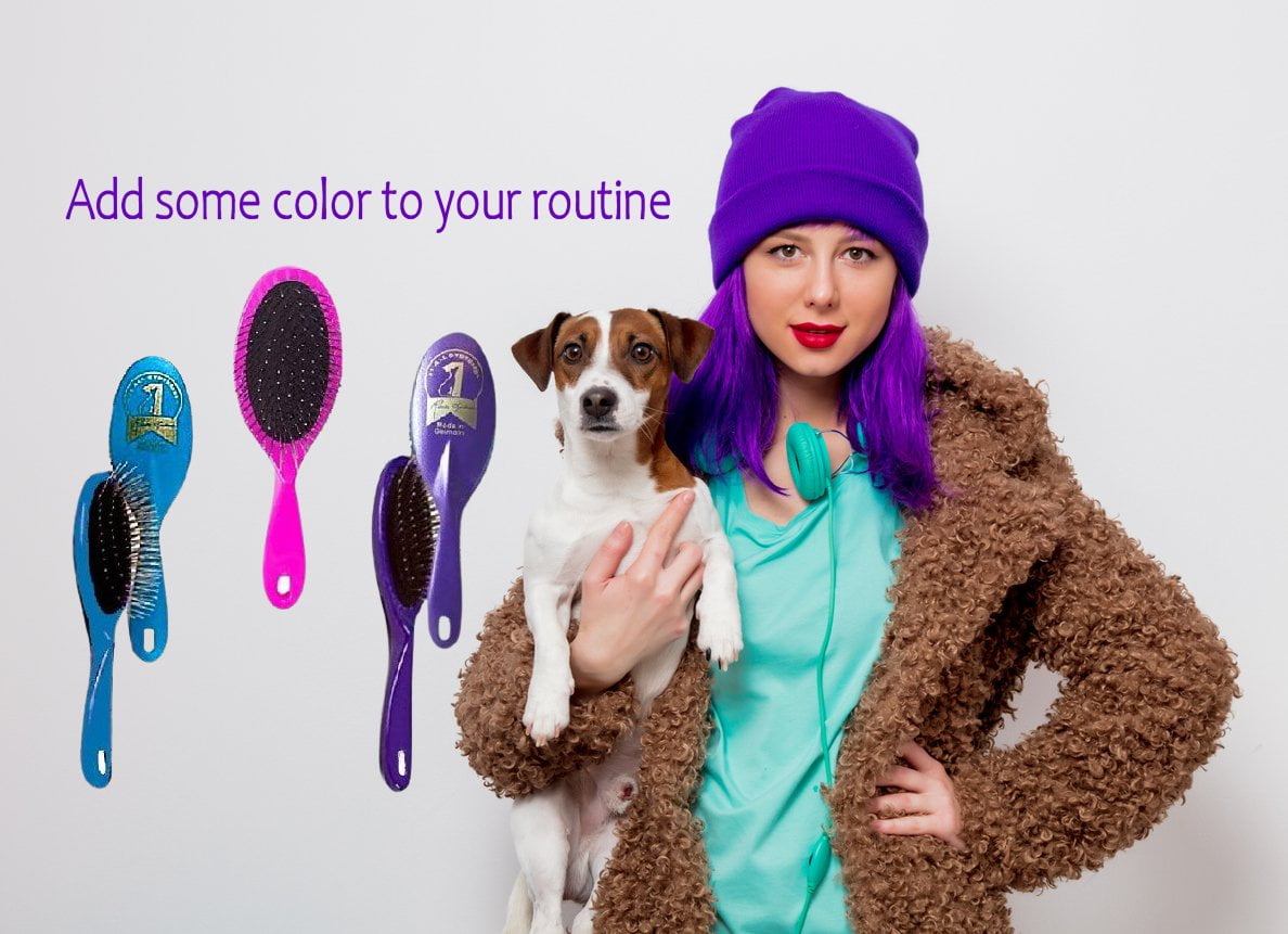 #1 All Systems Ultimate Pin Brush . All-Purpose Pin Brush For Dogs & Cats .  In Fashion Colors