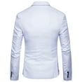 thumbnail image 3 of SWSMCLT Men's Business Casual Suit Jacket Sport Coat Slim Fit Notch Collar Snazzy Split Suit Separate Long Sleeve White 38, 3 of 3