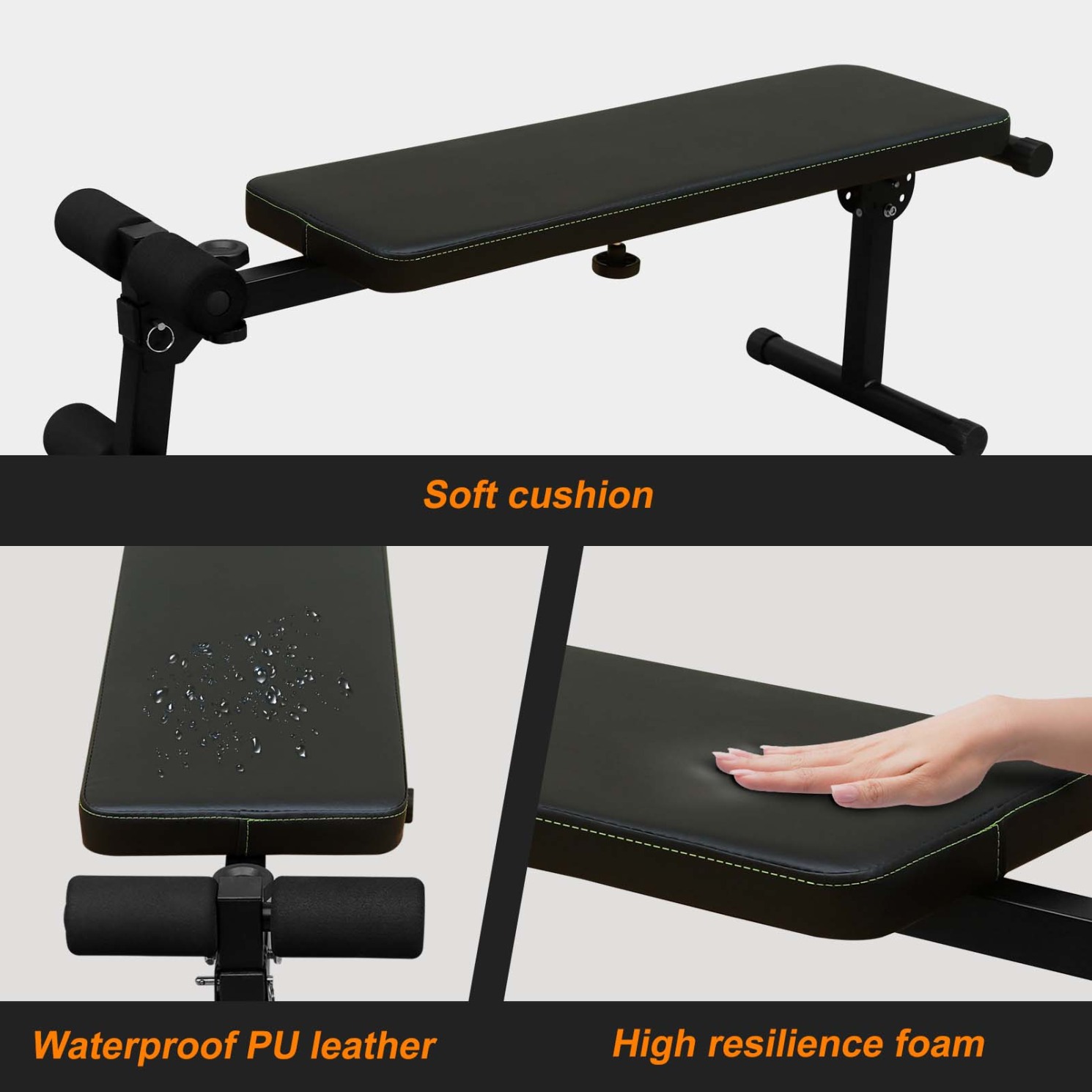 Pull Up Bar Dip Station with Bench, Multi-Function Strength Training Equipment with Adjustable Height and Anti-Slip Handle, Workout Station for Home, Gym, Black
