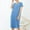 Blue, variant on Elvqul Fashion Nightgowns for Women Summer Basic Cotton Padded Short Sleeve Loungewear White Under $5 Solid Nightgowns