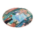 thumbnail image 2 of KLL Christmas Tree Skirt,Party Decorations Farmhouse for Christmas Decorations Holiday Party 30" -Coastal Cat By The Window, 2 of 6