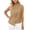 Khaki, variant on Womens Ribbed Tank Tops Summer Slim Fitted Sleeveless Shirts Athletic Workout Crew Neck Basic Tees Beach Outfits S-2XL