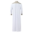 thumbnail image 5 of SIYUDAN Kaftan Thobe for Men Casual Long Sleeve Long Gown Thobe Robe with Half Zipper Dress for Men Khaki Thobe, 5 of 7