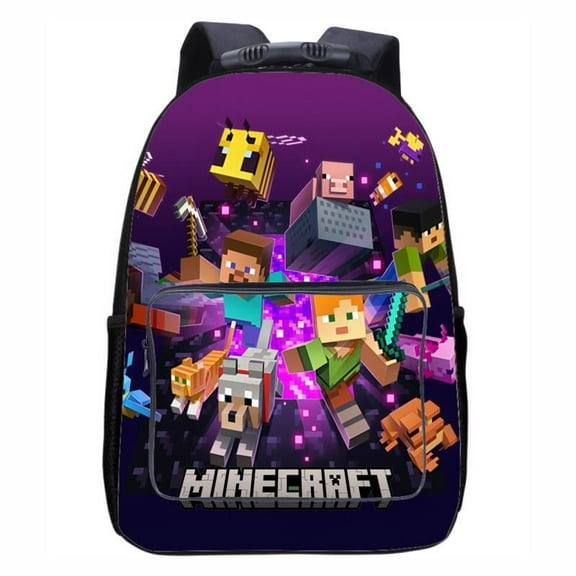 My World Minecraft Backpack Youth Men and Women Backpack, Size 17 Inch