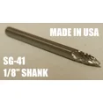 thumbnail image 4 of Sg41D Tree Shape Solid Carbide Burr Bur Cutting Tool Die Grinder Bit 1/8", 4 of 5