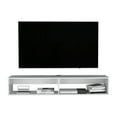 thumbnail image 7 of Warrior 59" Floating TV Stand with Open Shelves, Media Compartments & Cable Management White, 7 of 7