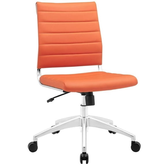 Hawthorne Collection Armless Office Chair in Orange