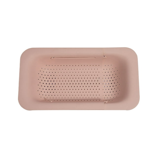 Colander Wash Vegetables And Fruits Drain Cooked Pasta And Dry Dishes Extendable Home Kitchen Roll Drying Rack Stainless Steel above Dish Rack Roll up Rack Stainless Steel Kitchen Countertop Organizer