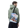 thumbnail image 3 of Hello Welcome Winter The Ski Bullmastiff Snowy Day All Over Print 3D Canvas Tote Bag Dog Lover Reusable Handbag - 13013, 3 of 5