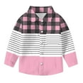 thumbnail image 6 of Makaor Button up Shirt Girls Boys Long Sleeve Collared Tops Plaid Pullover Tees Casual Fall Fashion Outfits, 6 of 6