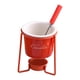 thumbnail image 4 of Olla para fondue de chocolate, vela de té, olla de porcelana para derretir, calentador de mantequilla, caldo, cerámica Rojo, 4 of 7
