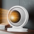 thumbnail image 1 of Circulation Heating Fan, 5.5*6.7*8.1 Inch 380W Desk Electric Small Heating Fan Combo W/ Tip Over & Overheat Protection, Desktop for Indoor Use Home Room Office Bedroom Room Personal, 1 of 8